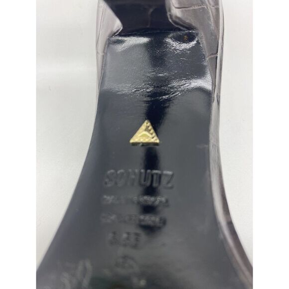 Schutz Womens Black Posseni High Heel Slip On Stiletto Sandals Sz US 6.5B - Picture 6 of 6